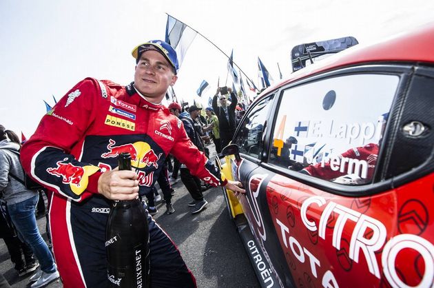 Emocionado, Esapekka Lappi disfruta su mejor resultado en WRC
