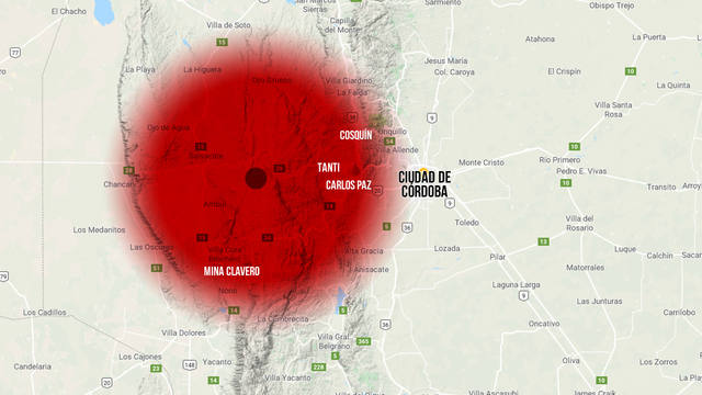 FOTO: Un sismo se sintió con fuerza en Córdoba