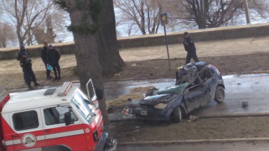 Sufrió un impresionante accidente y se salvó de milagro