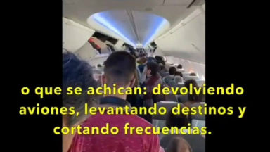 AUDIO: Pilotos difunden mensajes contra el Gobierno en los vuelos