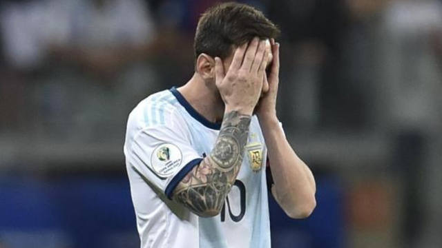 Messi fue suspendido por tres meses por la Conmebol