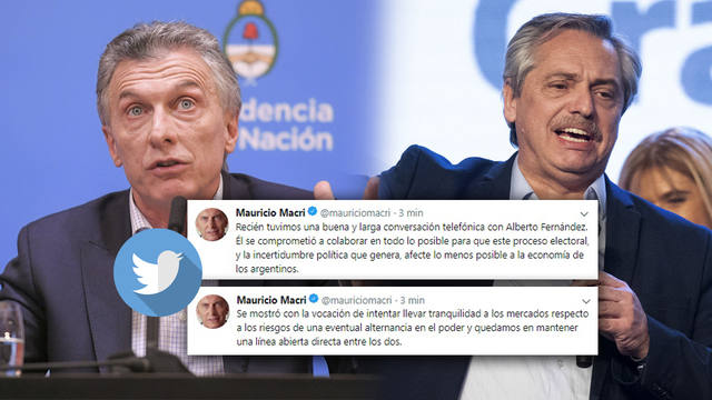 Macri llamó a Alberto y habló de una