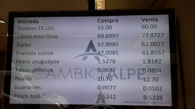El dólar recortó la suba y cerró a $ 55 en el Banco Nación