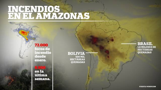 Afirman que el fuego en la Amazonia tendrá
