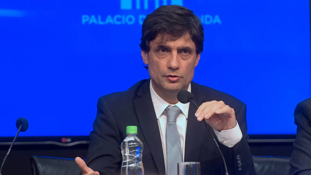 El ministro de Hacienda, en la conferencia de prensa.