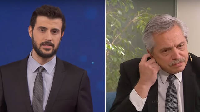 Tensa entrevista entre Diego Leuco y Alberto Fernández