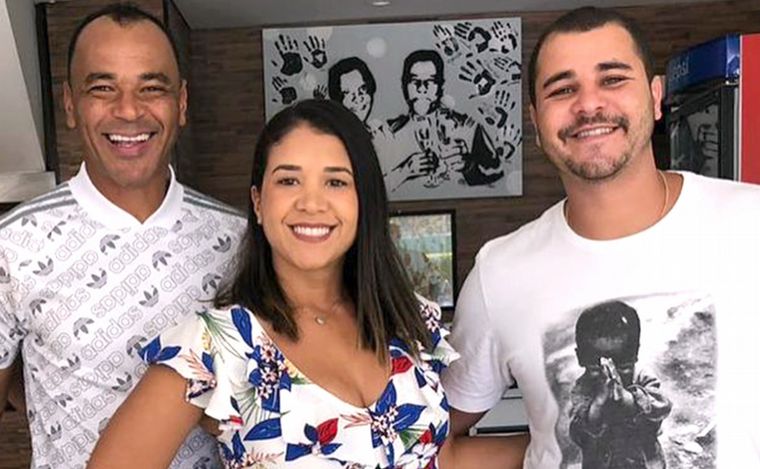 Cafu y su hijo Danilo