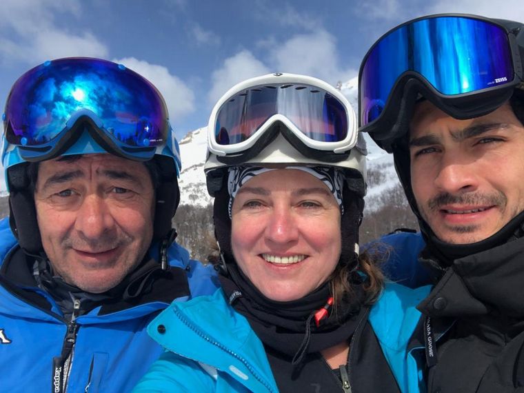Familia Darín de vacaciones en Bariloche