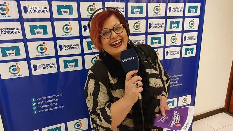 María Eugenia Pasquali, en la transmisión del evento.