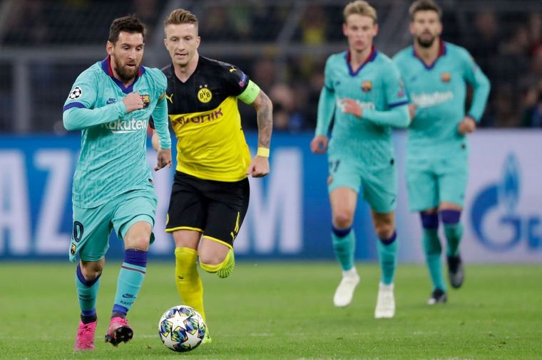 FOTO: Messi volvió a las canchas en Barcelona ante Borussia Dortmund.