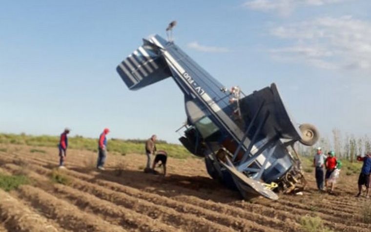 Cayó una avioneta en Los Cerrillos.