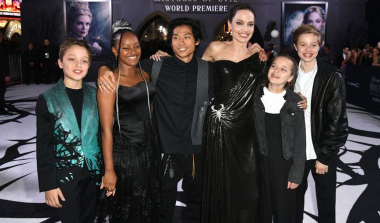 Angelina Jolie participó al Avant Premier con sus hijos.