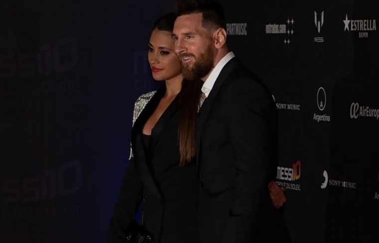 Lionel Messi y Antonela Roccuzzo, en el estreno de 