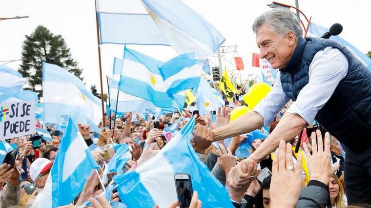 Macri durante la campaña del ''Sí, se puede''