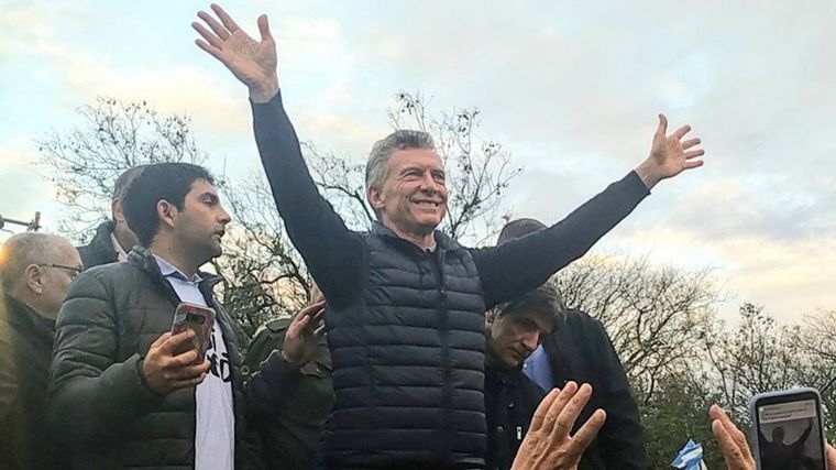 El jefe de Estado, en el acto en el Monumento a Urquiza. 