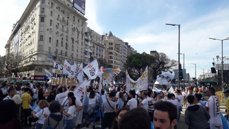 La marcha del millón en Buenos Aires.