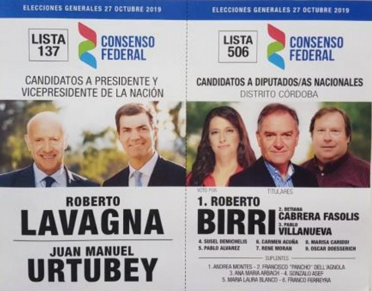 Boleta de Consenso Federal.