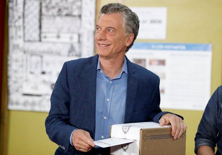 Macri, al votar.