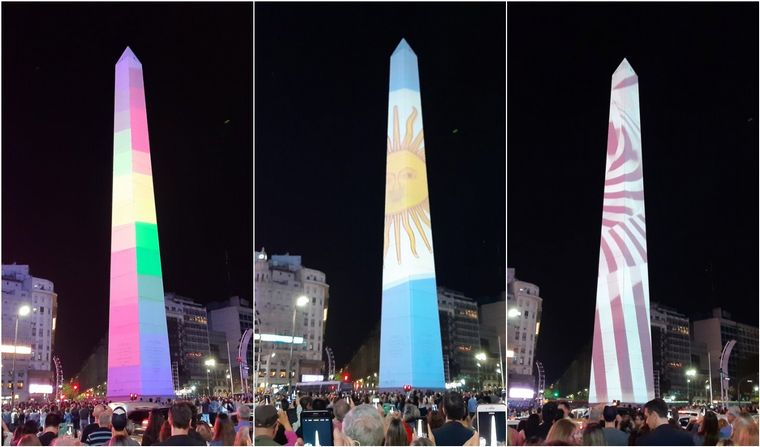 FOTO: El Obelisco brilló en honor a Le Parc en la Noche de los Museos.