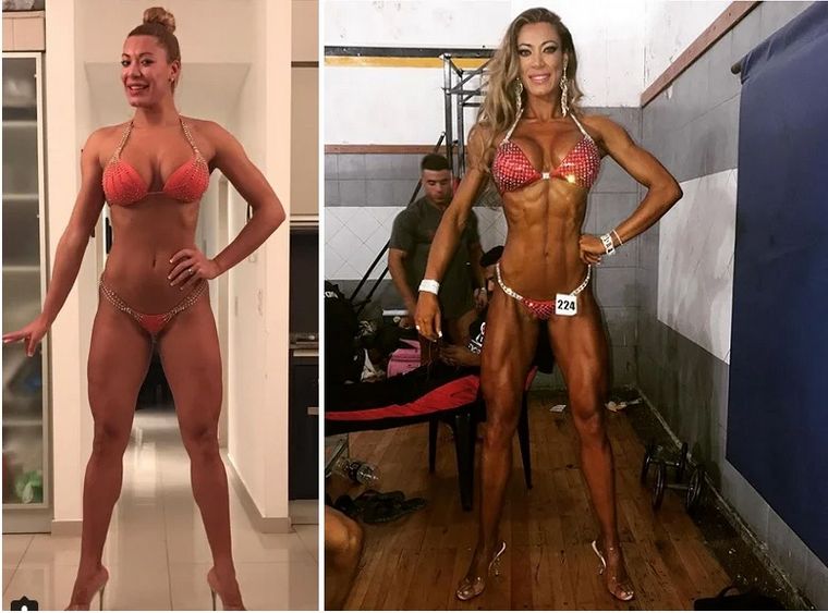 Pamela Pombo, de vedette a fisicoculturista.