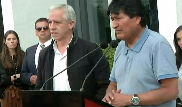 Evo Morales en Mexico.