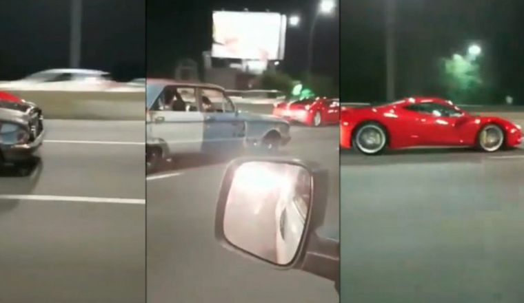 Ford vs Ferrari en la General Paz.