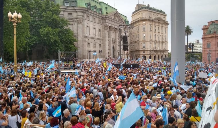 Despedida de Mauricio Macri en Plaza de Mayo.