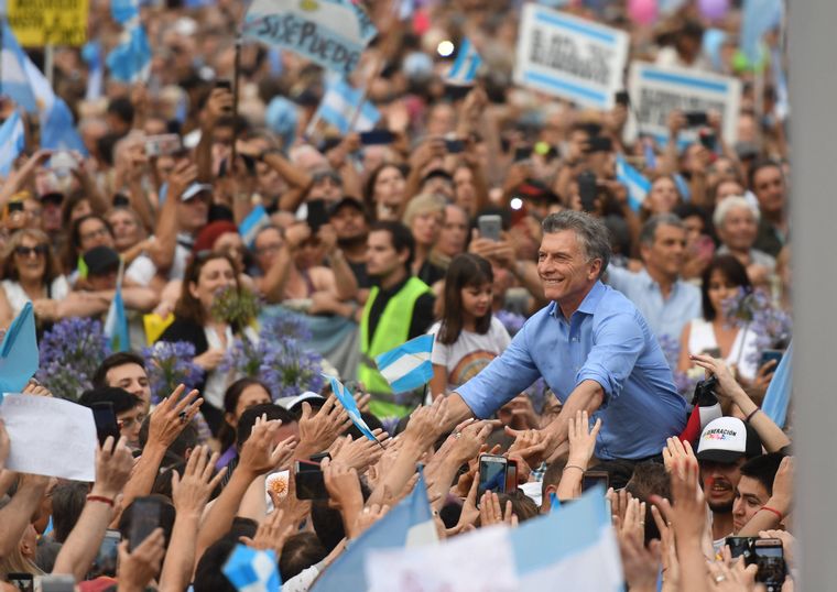Despedida de Mauricio Macri en Plaza de Mayo.