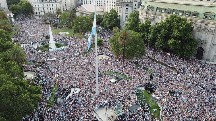 Despedida de Mauricio Macri en Plaza de Mayo.