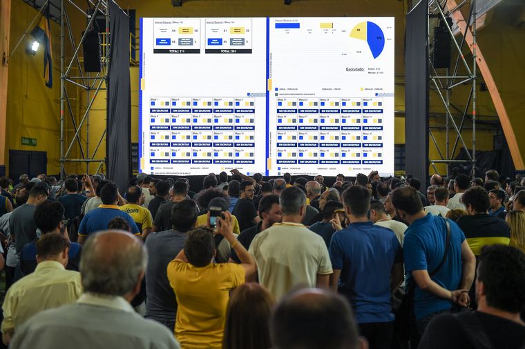 Los comicios en Boca tuvieron un lento escrutinio.