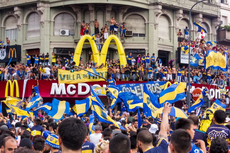 Festejos hinchas de Boca