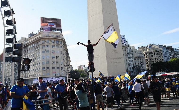 Festejos hinchas de Boca
