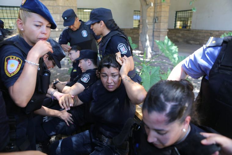 Incidentes en la marcha por las reformas a la ley minera.