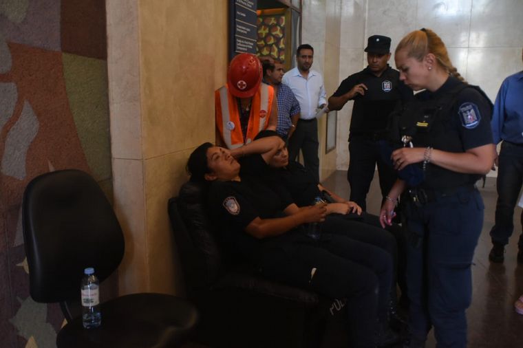 Incidentes en la marcha por las reformas a la ley minera.