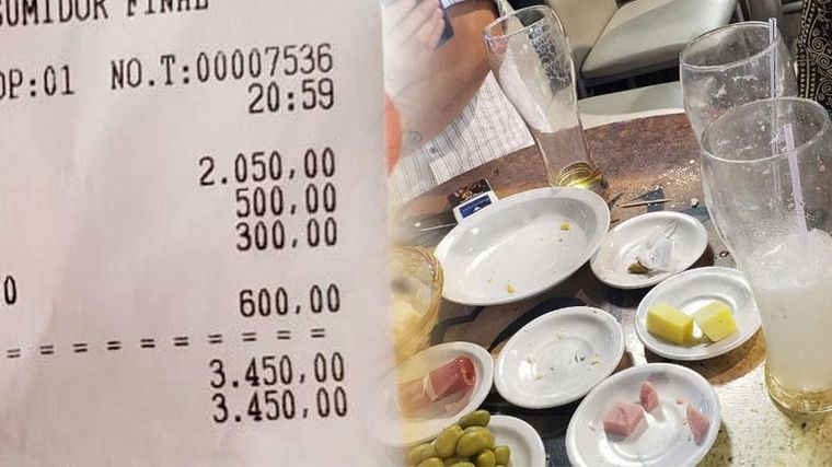 Les cobraron $ 3.450 por un picada y lo postearon en las redes.