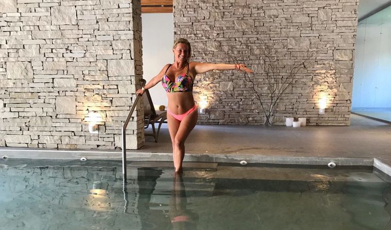 Celeste mostró el lujoso hotel 15 de Mayo.