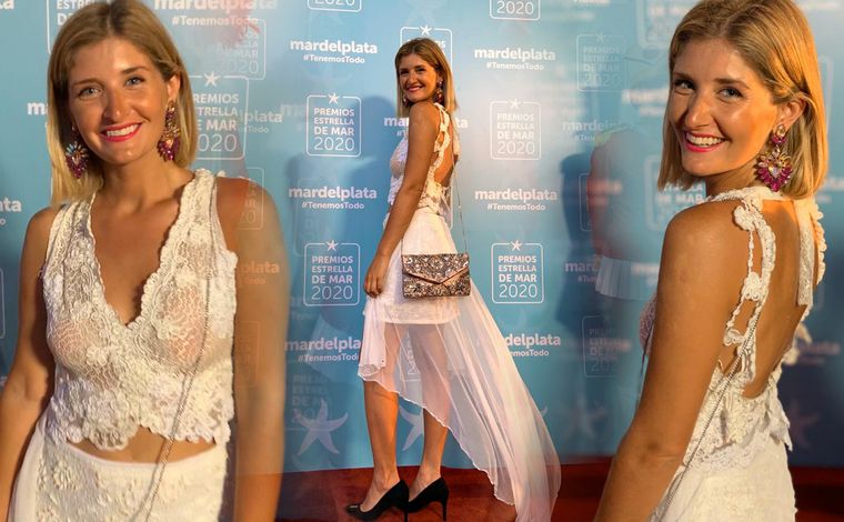 Micaela Rodríguez, periodista de Cadena 3, se lució en la alfombra roja