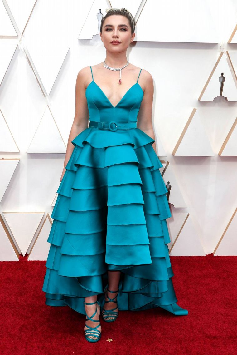 Florence Pugh en la alfombra roja de los Oscar 2020.