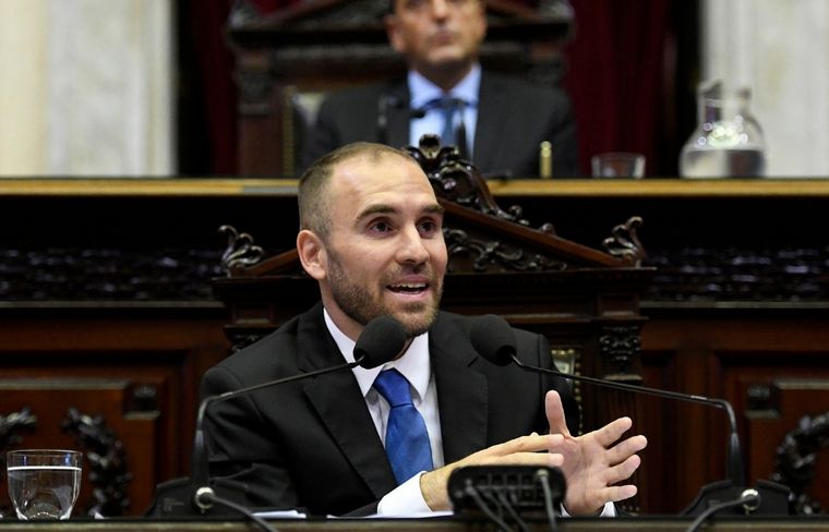El ministro de Economía, Martín Guzmán, durante su exposición en la Cámara baja.