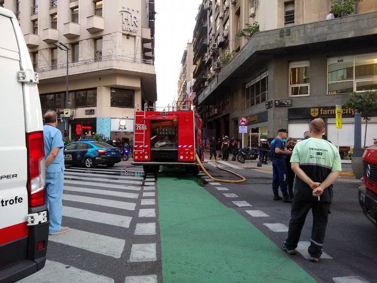 Incendio en microcentro porteño.