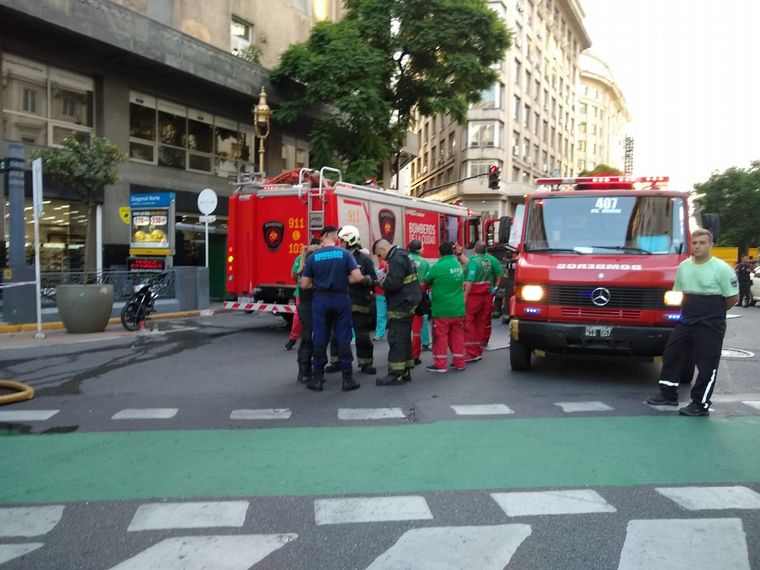 Incendio en microcentro porteño.