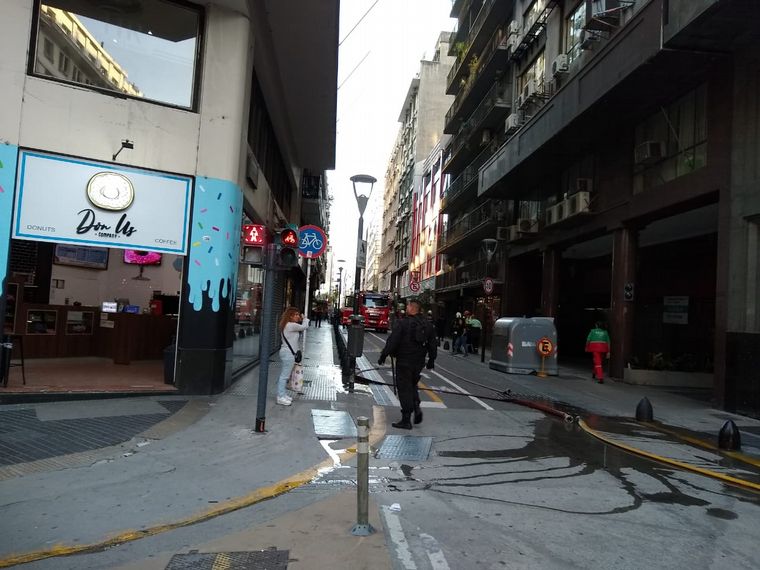 Incendio en microcentro porteño.