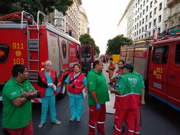 Incendio en microcentro porteño.