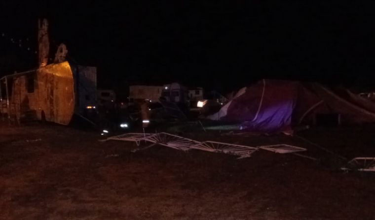 Daños por el temporal en el departamento San Alberto.