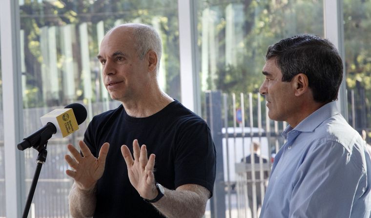 Larreta y el ministro de Salud, Fernán Quirós.