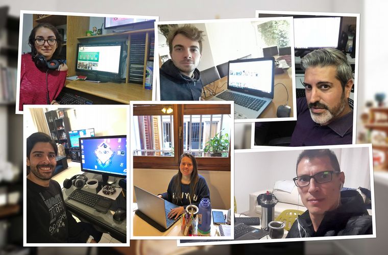 Majo Arrieta, Augusto Dericia, Leo Castellano, Nico Sánchez, Carola Cinto y Juan Ross