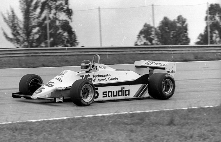 Reutemann sobre el Williams en Brasil 1982, su último Grand Prix.