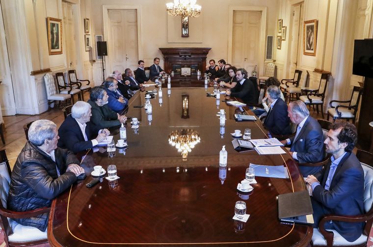La reunión fue en la Casa Rosada.