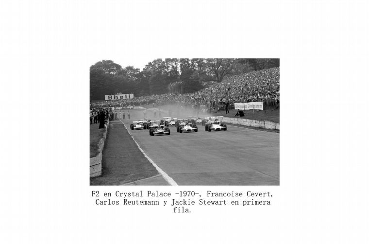 Largada de la serie en Cristal Palace. Ese día, estaba la Reina en la pista.