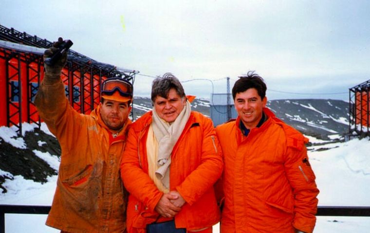 Rony Vargas en la Base Marambio 